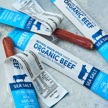 Sea Salt | Organic Beef Sticks (20 Sticks)